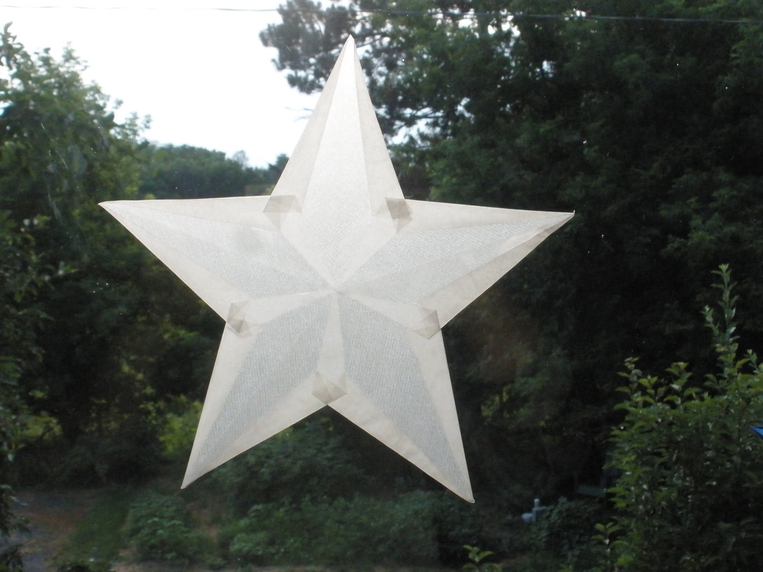 White 5-Pointed Waldorf Window Star