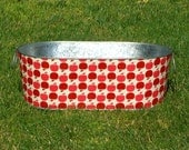 Bobbing for Apples Galvanized Tub Red Delicious Large Oblong