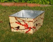Rectangular Galvanized Storage Bin Bark Sparrows