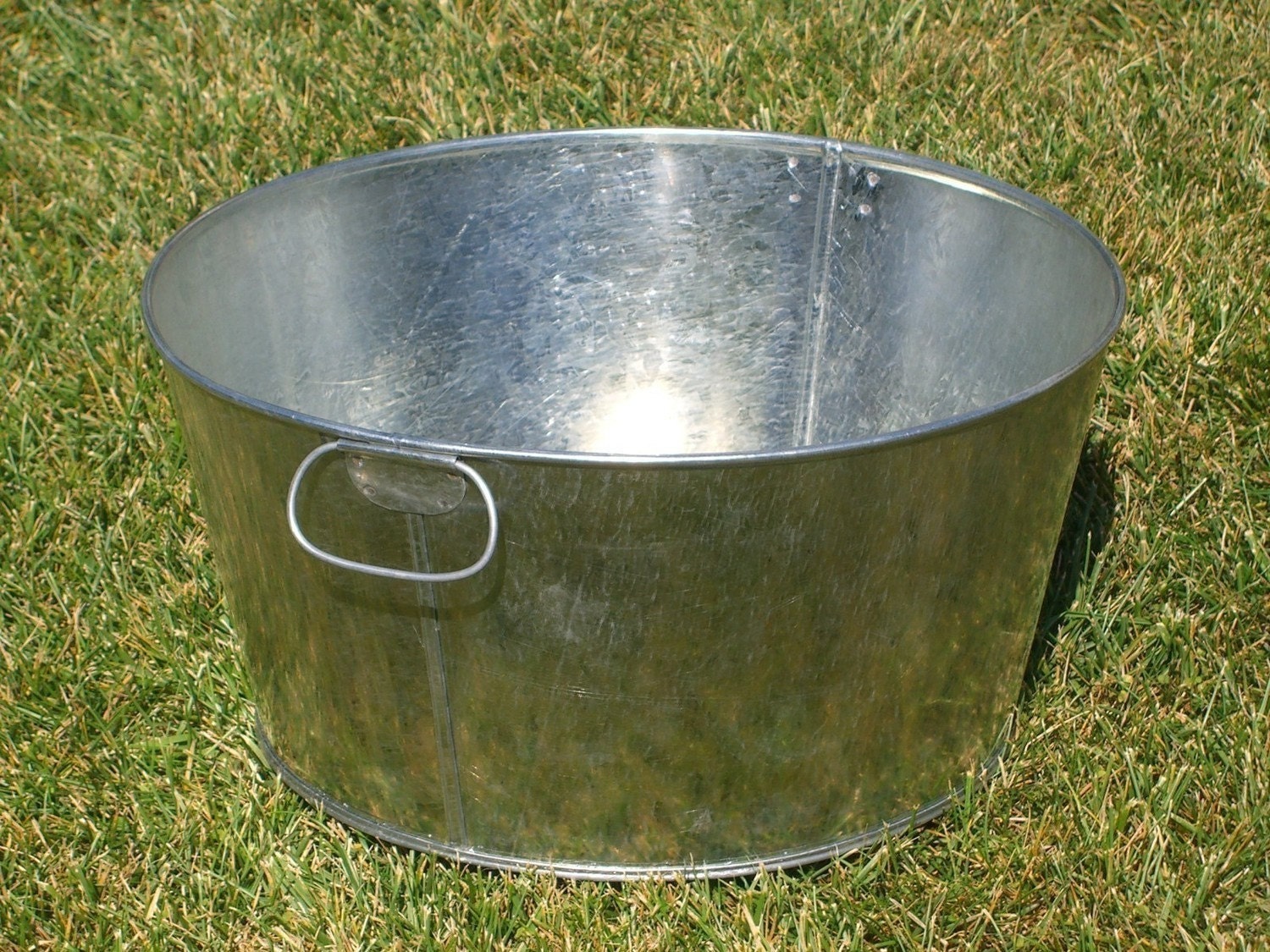 Items similar to Custom Large Round Galvanized Party Tub In My Fabric