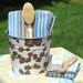 Newborn Baby Photo Prop Galvanized Bucket Aqua and Red Quarter Dot