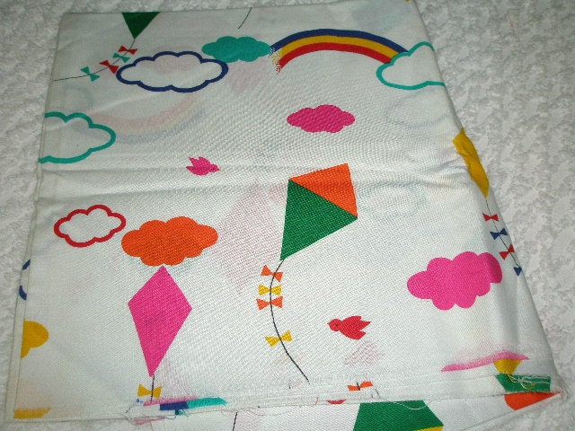 Vintage Kite and Rainbow Fabric