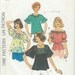 SIMPLICITY 7444... Vintage 70's Sewing Pattern... PEASANT TOPS... Size 6 Petite...uncut