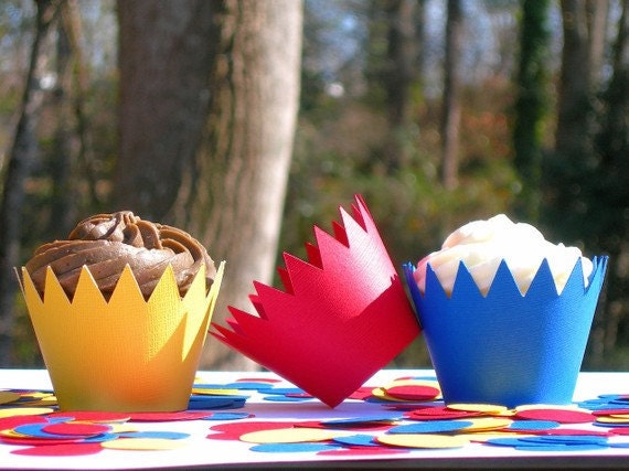 Primary Colors Cupcake Wraps