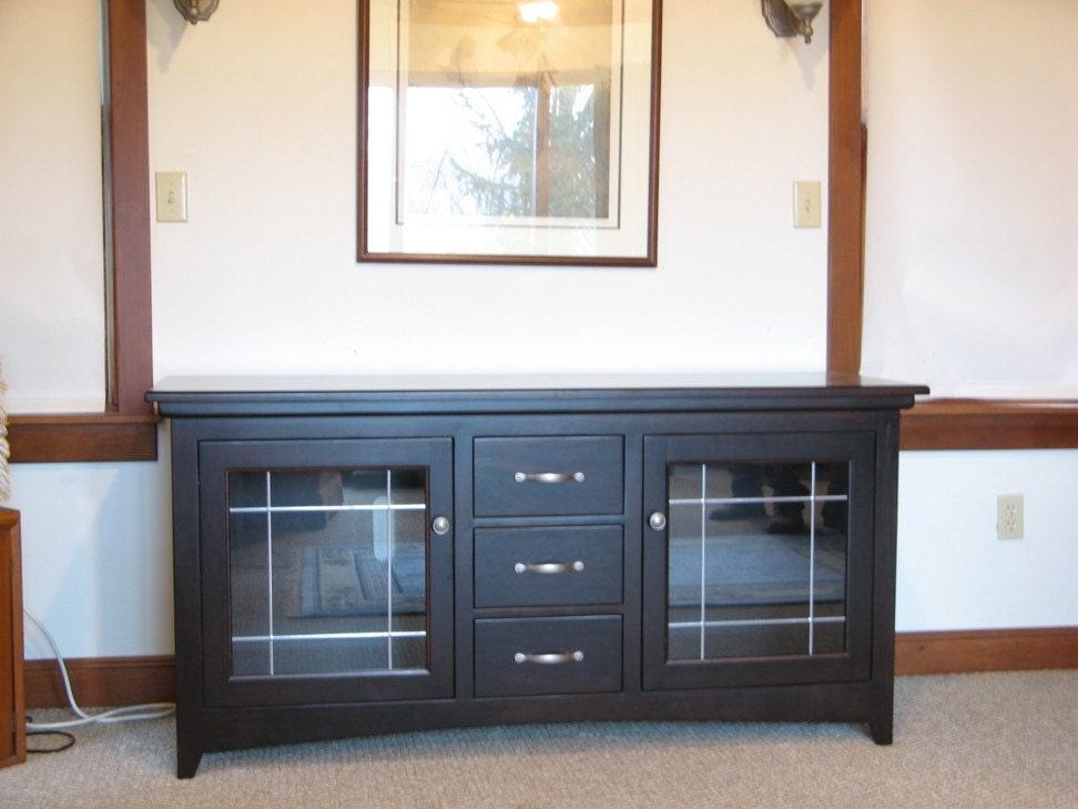 Large screen TV console by ivylanefurniture on Etsy