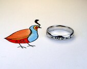 My life My love - Silver Ring -size 2 SALE