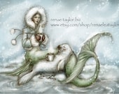 Cocoa Mermaid......Creeting Card