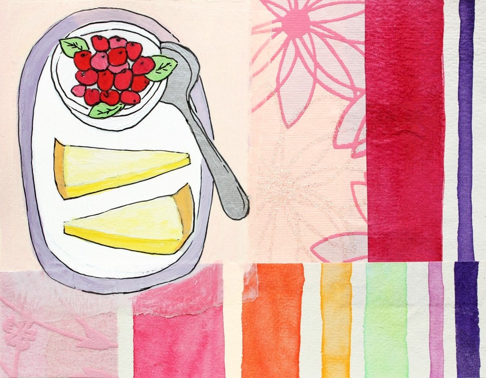 Raspberries and Lemon Pie : Limited Edition Print
