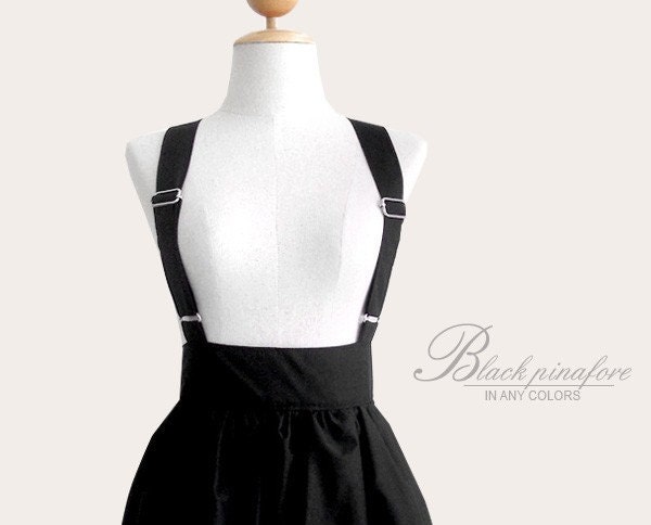 Custom pinafore in any colors w/ pockets, adjustable straps