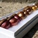Set of 10 Sculpted Shimmer Acorns with Natural Caps in Autumn Colors - made to order