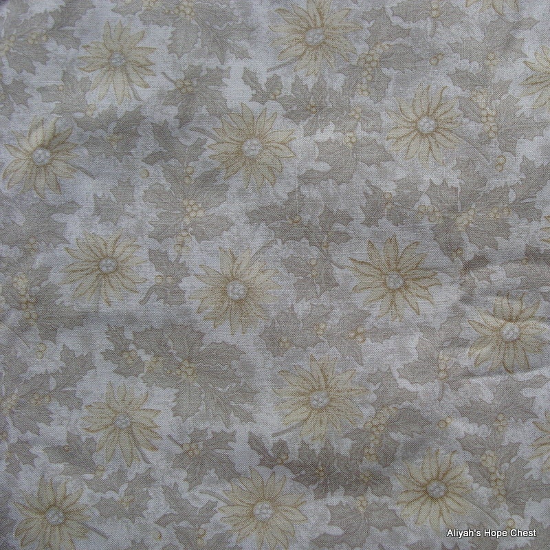 Neutral Floral Fabric --- 1 Yard