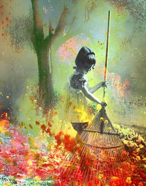 Gathering Fallen Rainbows ... 8x10 archival photomontage reproduction print
