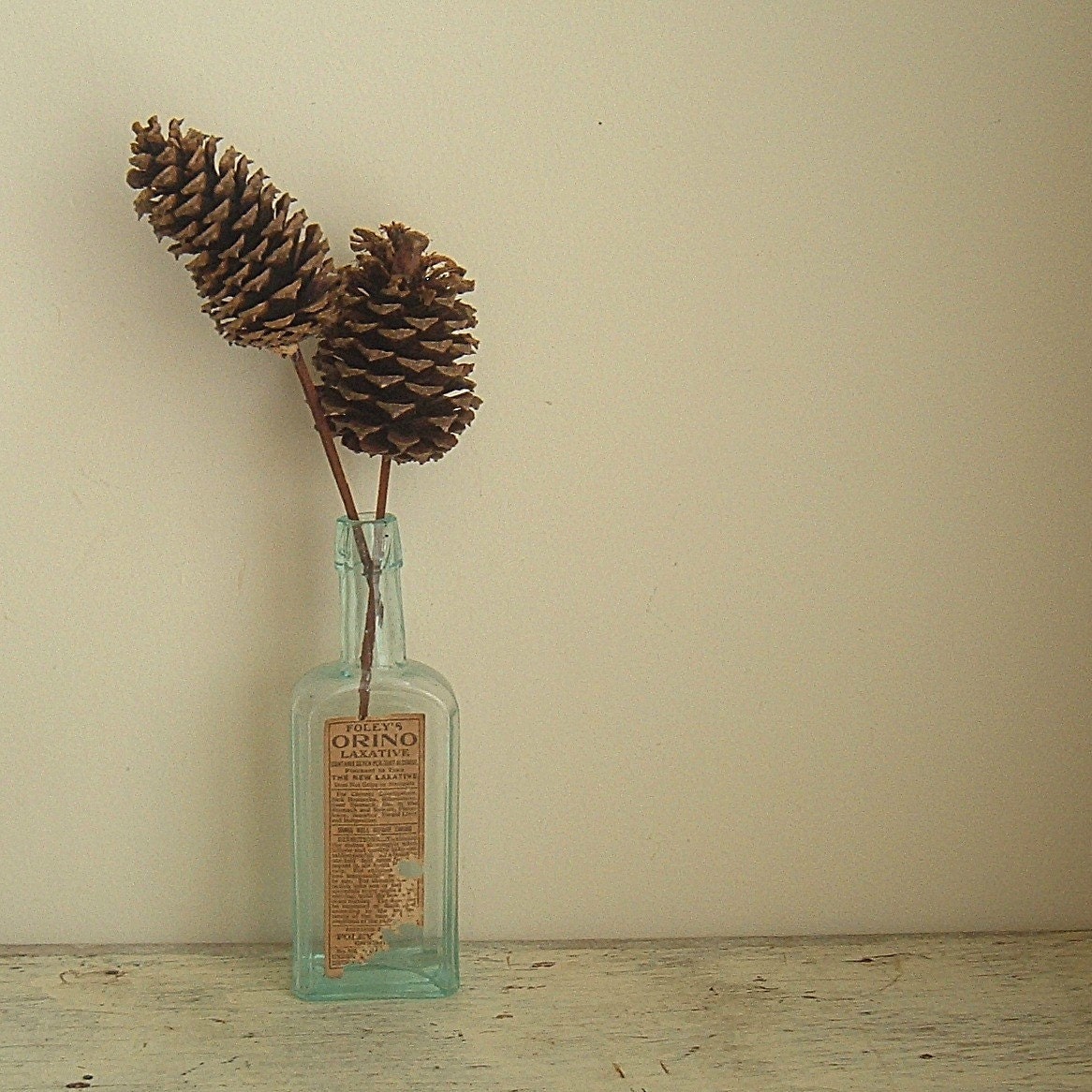 vintage foley aqua apothecary bottle
