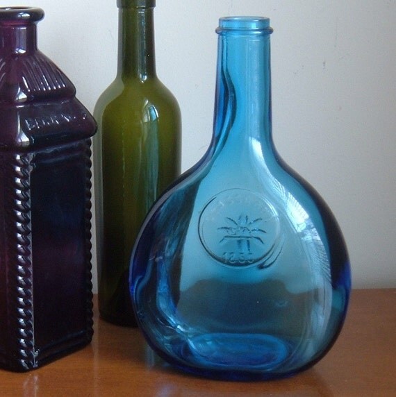 vintage blue wheaton bottle