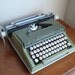 YARD SALE vintage green Newport typewriter