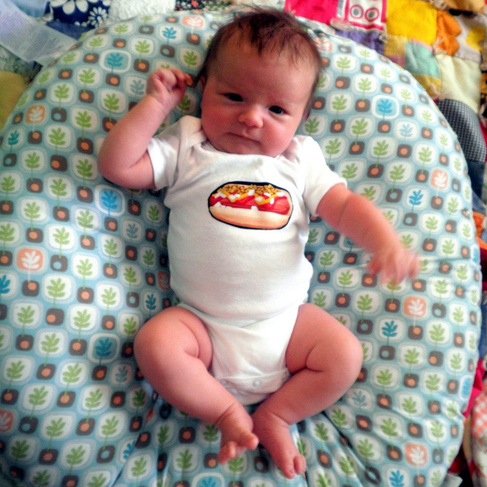 Hot Dog Bodysuit - the Works - short sleeved