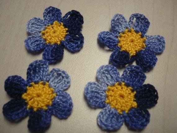 Me Not Crochet Flowers by barreez on Etsy