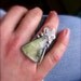 SALE - Star Birth Ring - Prehnite and Sterling Silver