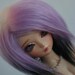 BJD / Dollfie MSD sized white/black/purple wig