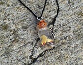 Heavy Rain - Drowning Origami Bird - Bottle Charm Necklace