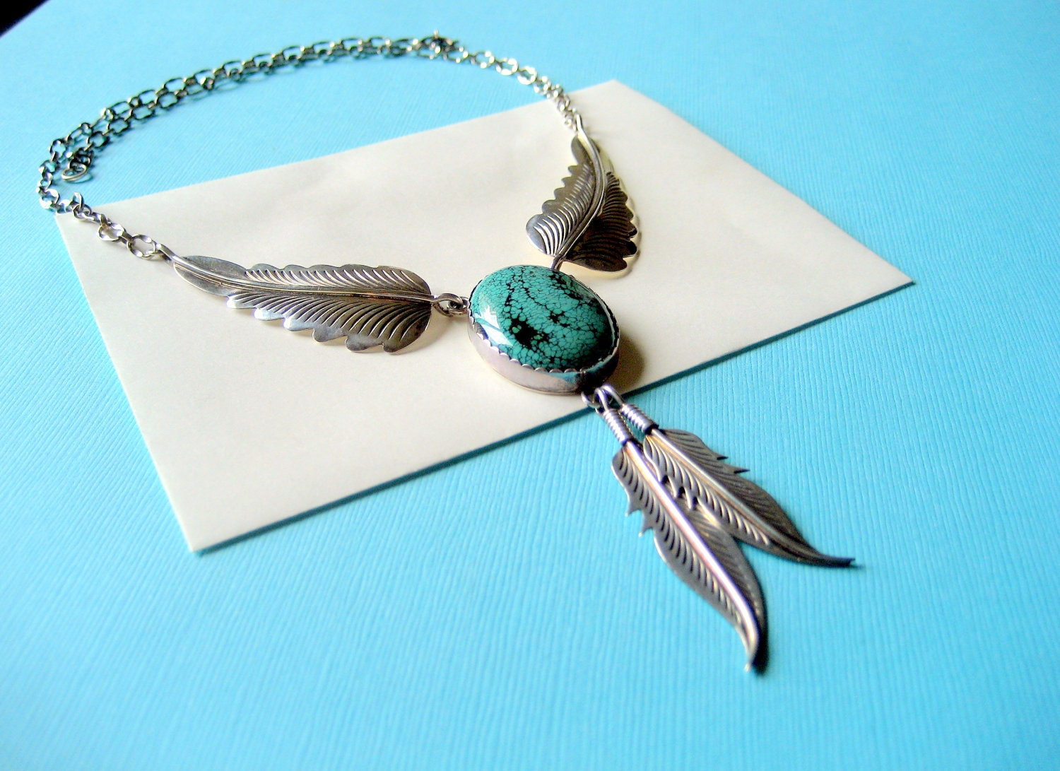 SALE....Navajo Sterling and Turquoise Necklace