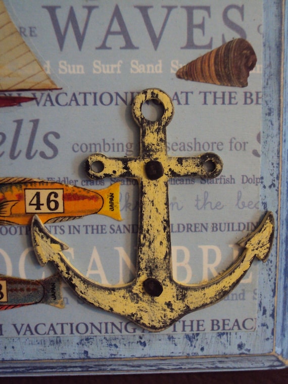 OOAK,Beach,Mixed Media,Collage,Charms /Found objects