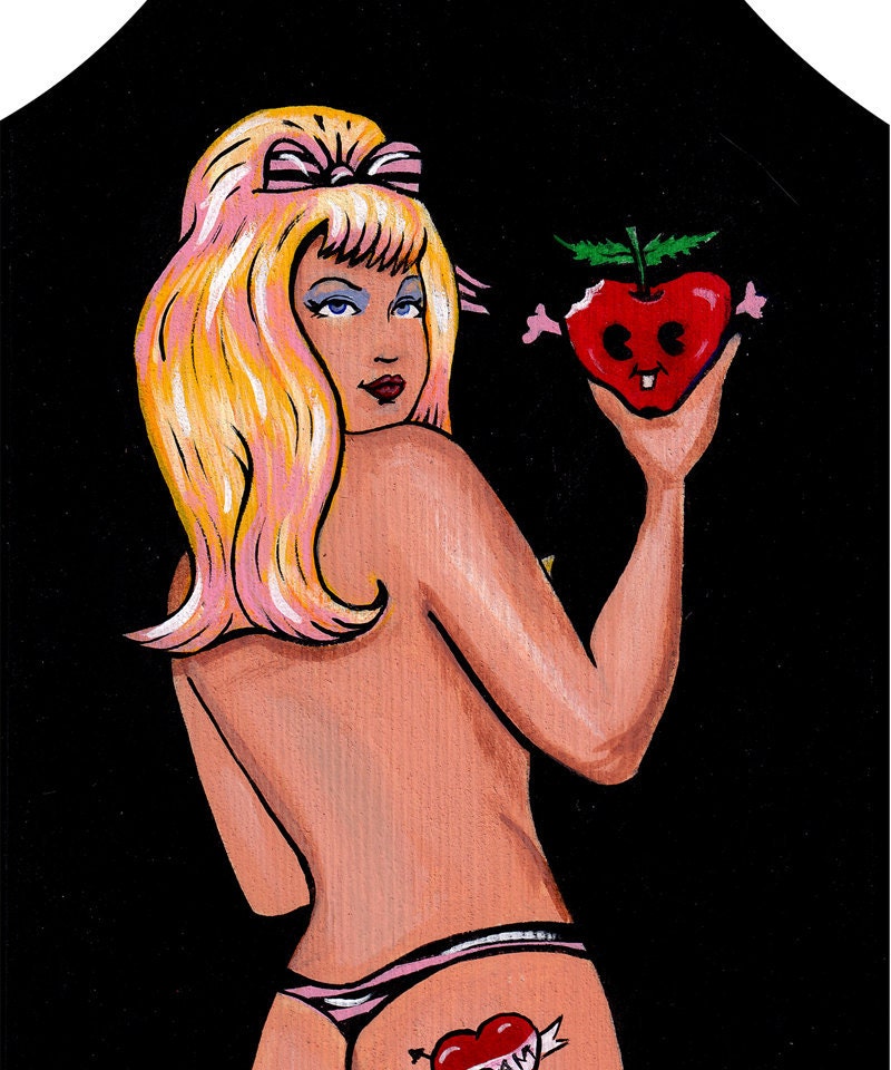 Naughty Adam and eve Snake Paddle - Double Sided & hand-painted