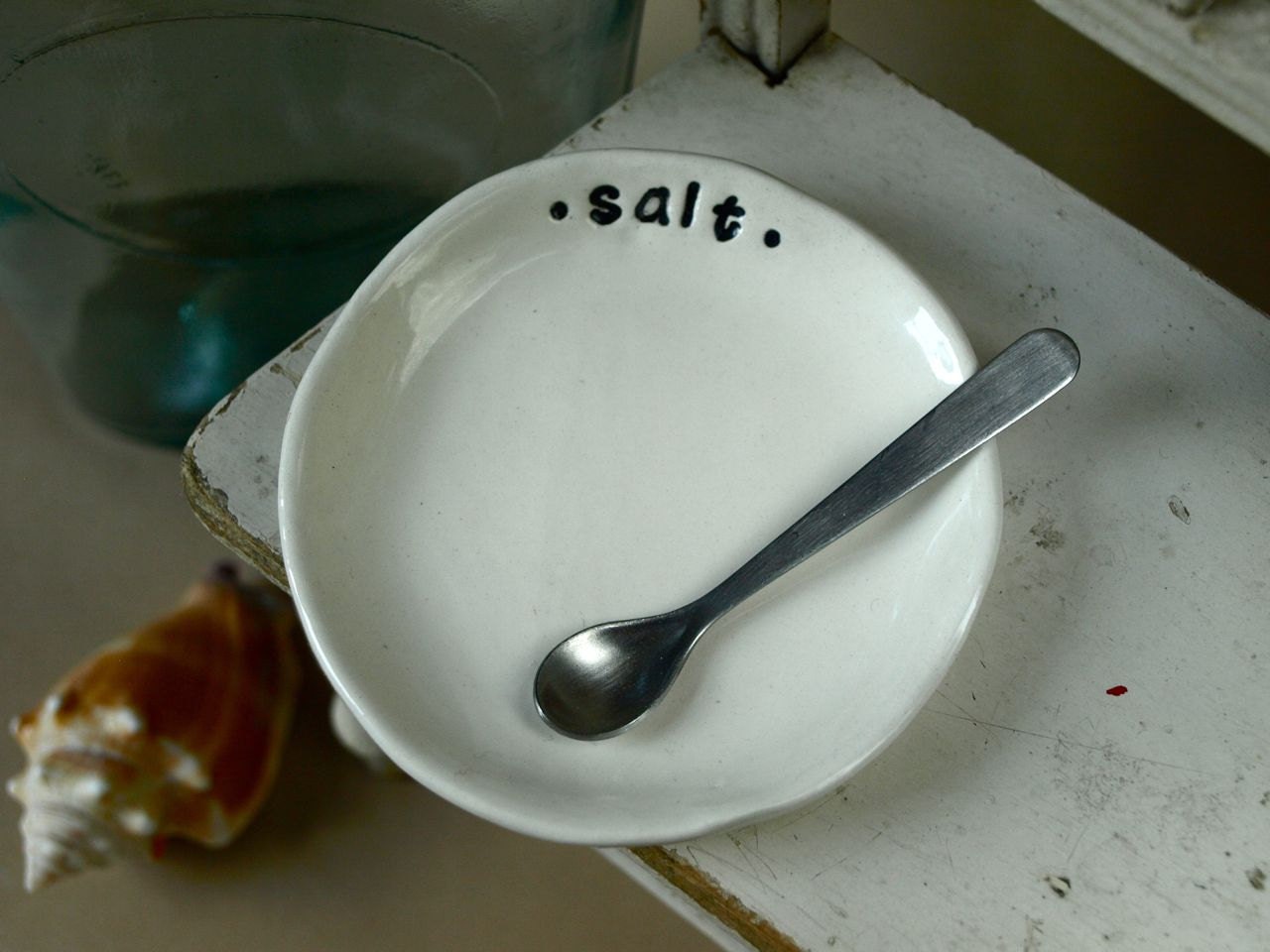 Salt Cellar with Stainless Mini Spoon