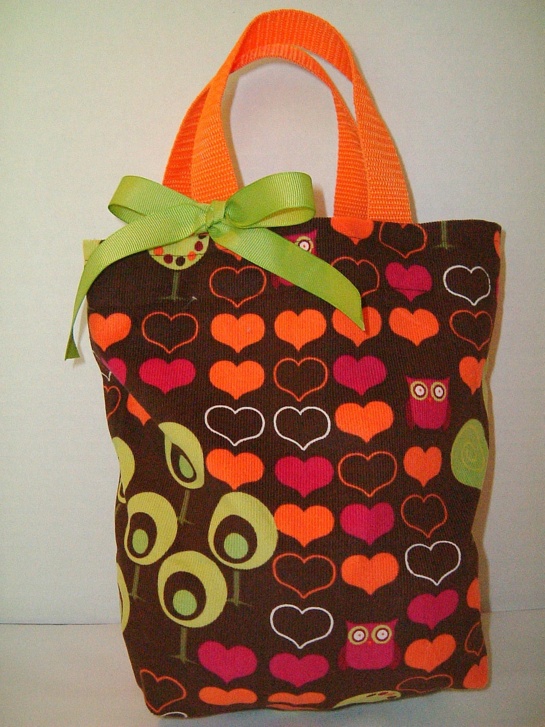 Owls and Hearts Girls Purse/Tote/Gift Bag/Goodie Bag