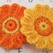 Crocheted Fall Flowers -Set of 2