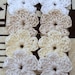 White Neutral Small Crochet Flowers