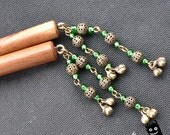 Back to Basics -- Gold and Green and Jingly hair sticks
