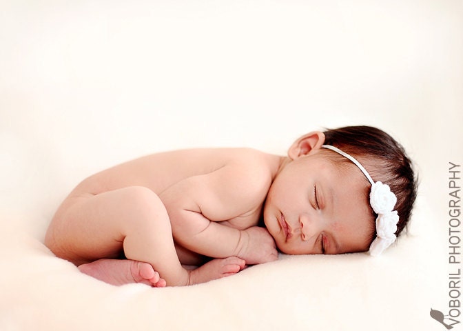 Wool Felt Flower Headband - Barbie Pink Rose Trio - Newborn Baby to Adult Headband