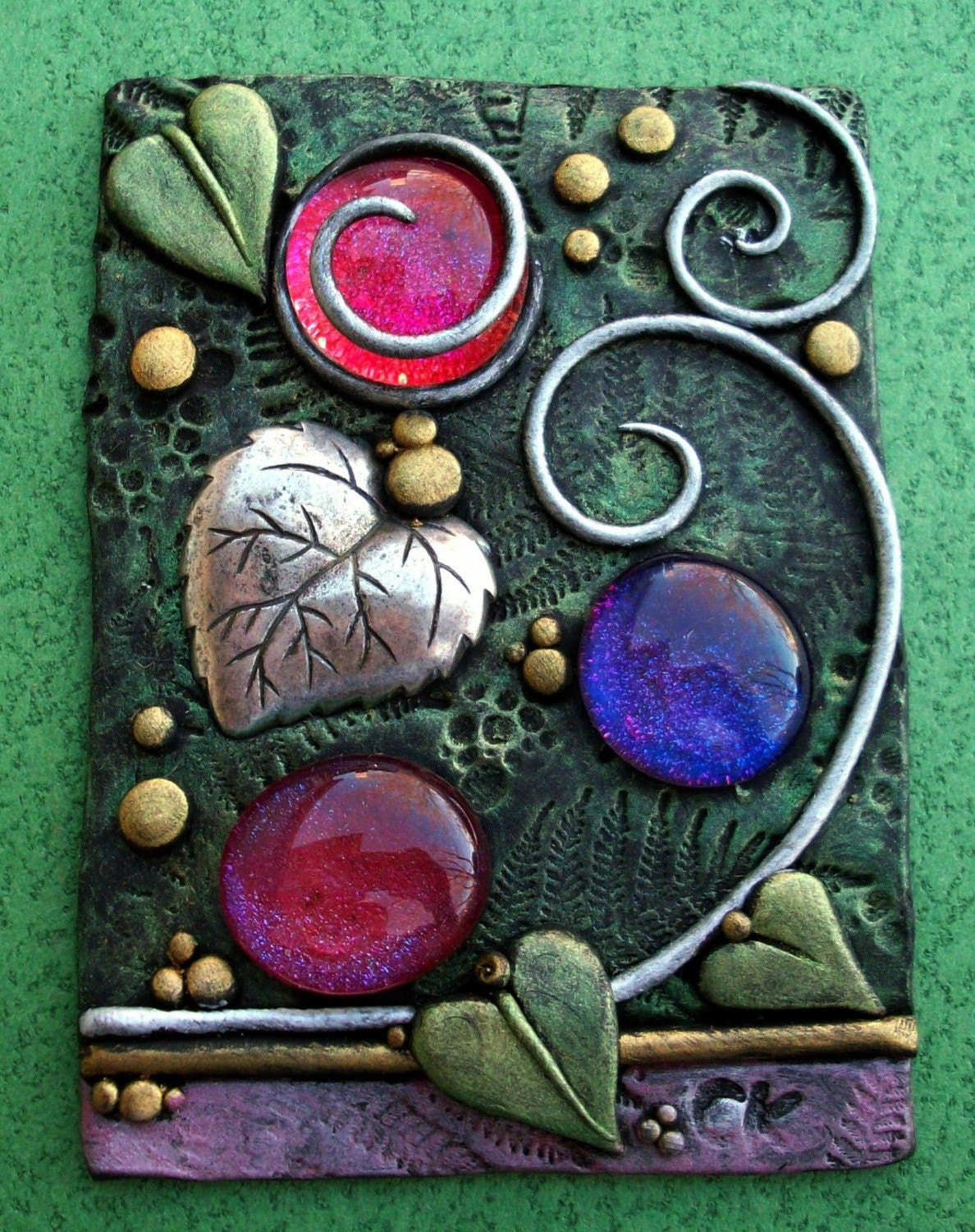 ACEO Rainbow Droplets on the Forest Floor