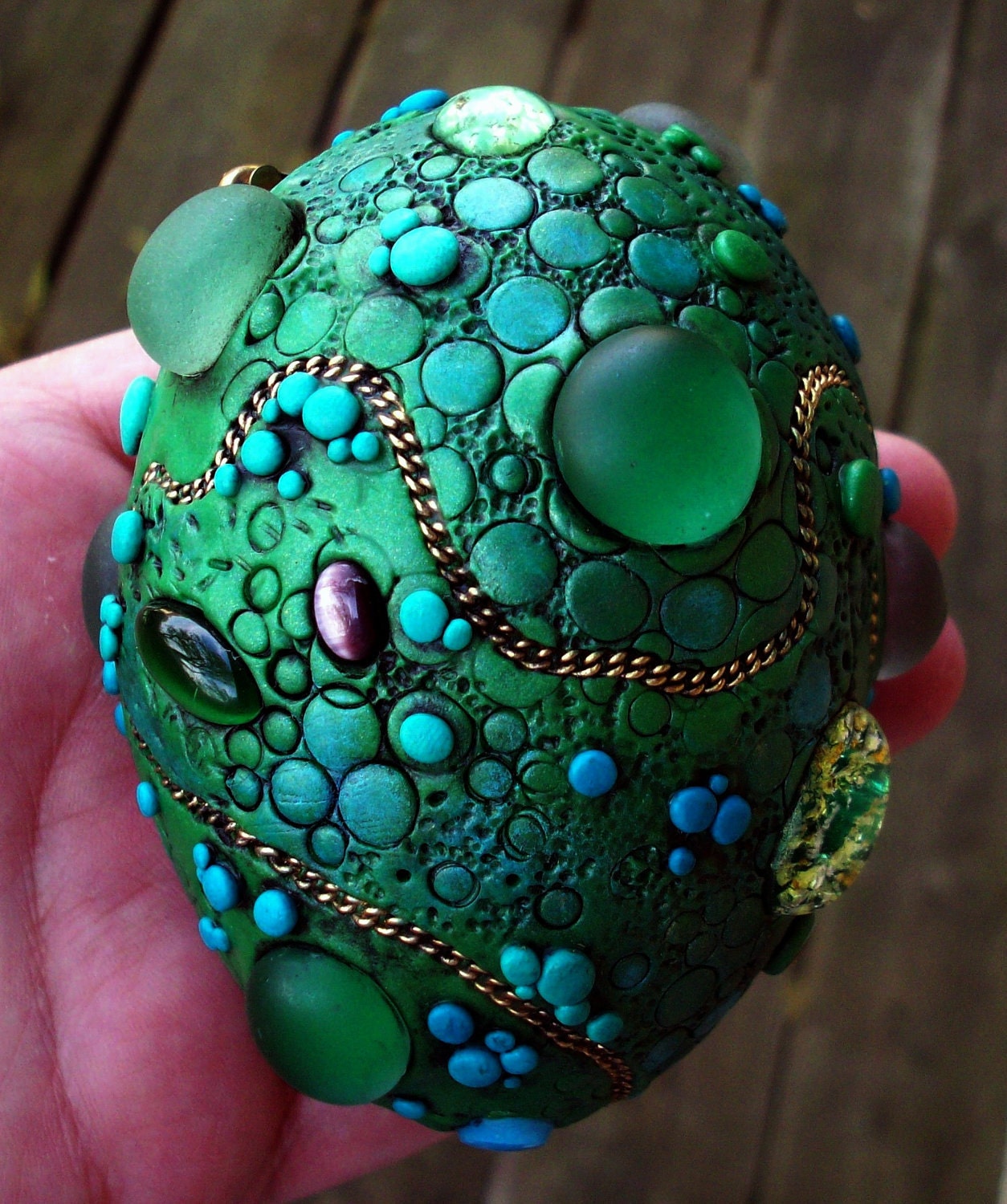 Dragon Egg Handmade Found Object Paperweight