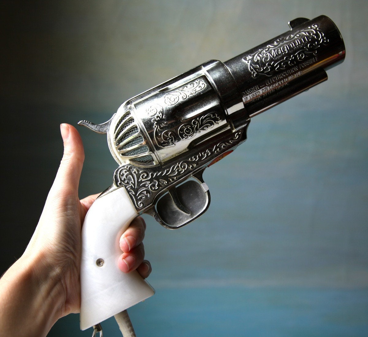 357 Magnum Hair Dryer. Vintage Novelty Pistol Hairdryer D Reserved for MissBettyRocker
