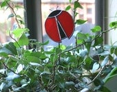 Stained Glass Ladybug Plant Stake (G1268)