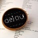 aeiou brooch lower case letters font hand embroidery pin back to school or teacher gift
