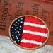 Brooch Hand Embroidery American Flag Brooch Colonial Knots Red White Blue