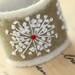 Hand Embroidery Textile Jewelry Ring Queen Annes Lace Hand Embroidered