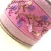 Hand Embroidery Fabric Textile Wrist Cuff Hand Embroidery pink pastel Wildflower Romance Bracelet Featured In CrossStitch and Needlework