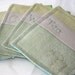 Hand Embroidery Fabric Textile Coasters Yellow Mint Lemon and Lime Summer Fun Linen Embroidered