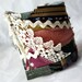 Crazy Quilt Fabric Bracelet Textile Wrist Cuff Patchwork Embellished