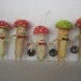 Woodland Mushroom Man Spun cotton ornament by Maria Pahls