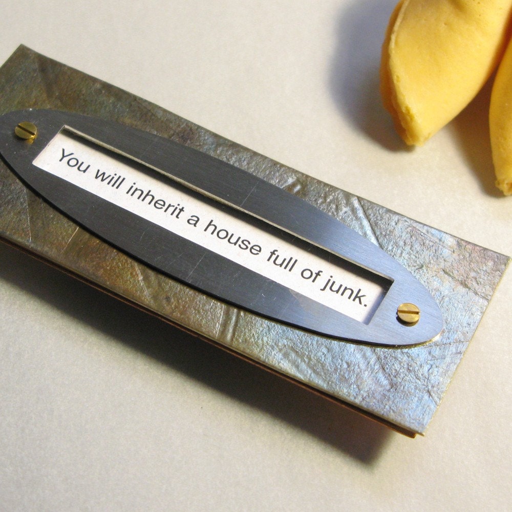 fortune cookie frame in nickel by on Etsy