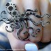 Ink Splatter Octopus Love Affair Ring - Laser Cut Acrylic (C.A.B. Fayre Original Design)