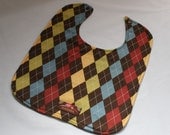 Baby Bib- Argyle 10 x 12.5