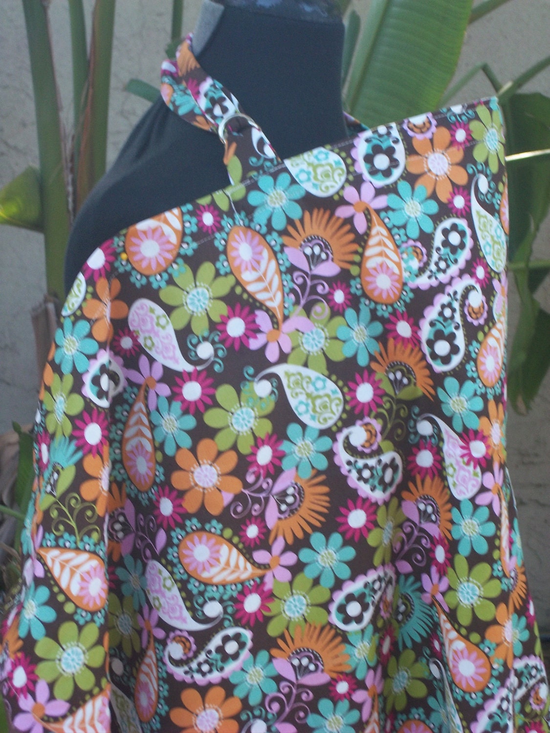 Nursing Cover- Cosmo Paisley- Pink- Brown-Orange
