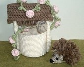 PDF Crocheet Pattern - Hedgehog and Wishing Well