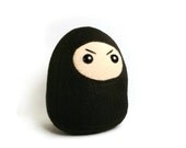 Stuffed Ninja Plushie with Angry Eyebrows